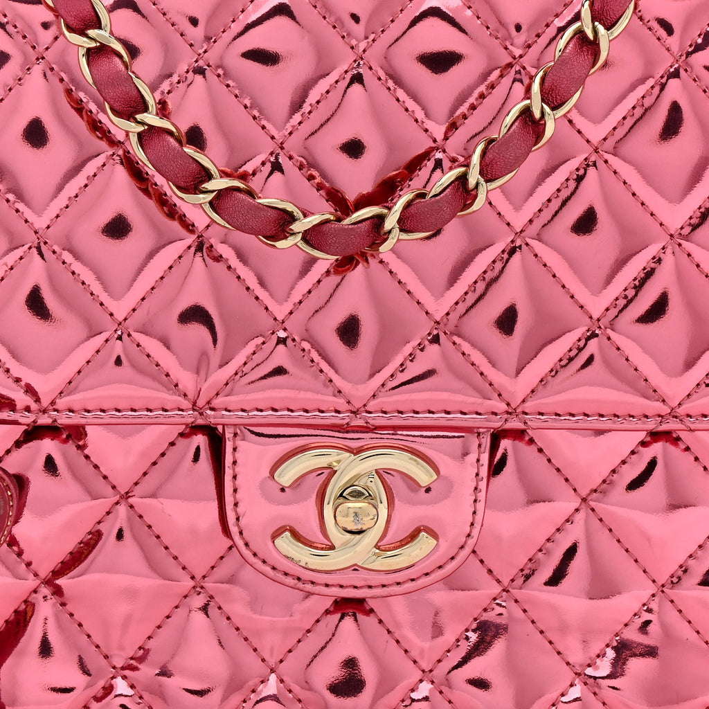 Mirror Calfskin Metallic Calfskin Quilted Hollywood Boulevard Backpack Pink