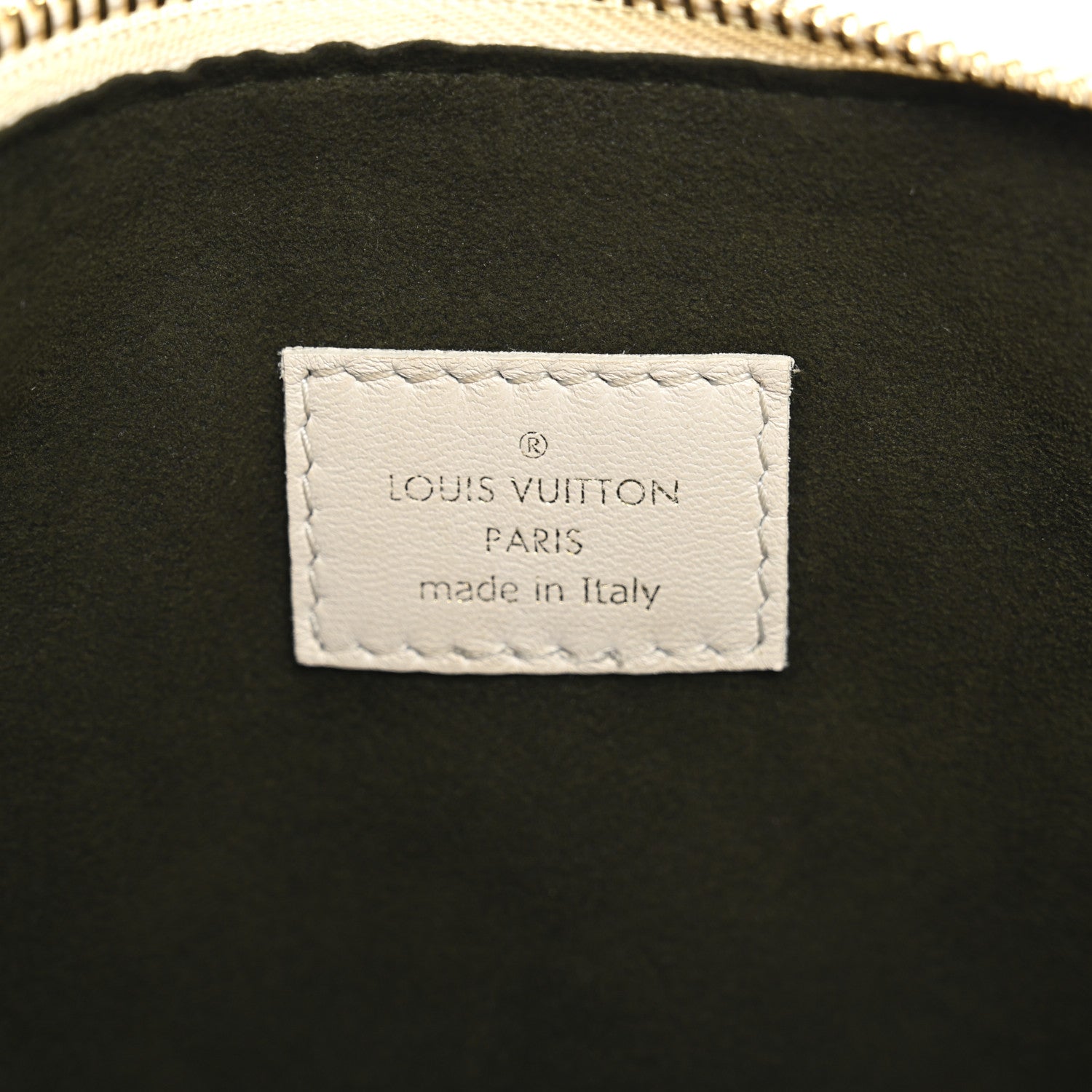 Lambskin Embossed Monogram Coussin PM Beige Cream