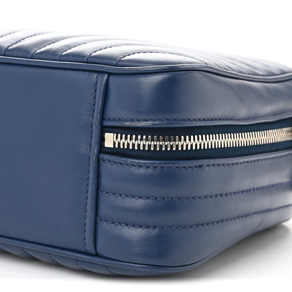Soft Calfskin Impunture Diagramme Camera Bag Bluette