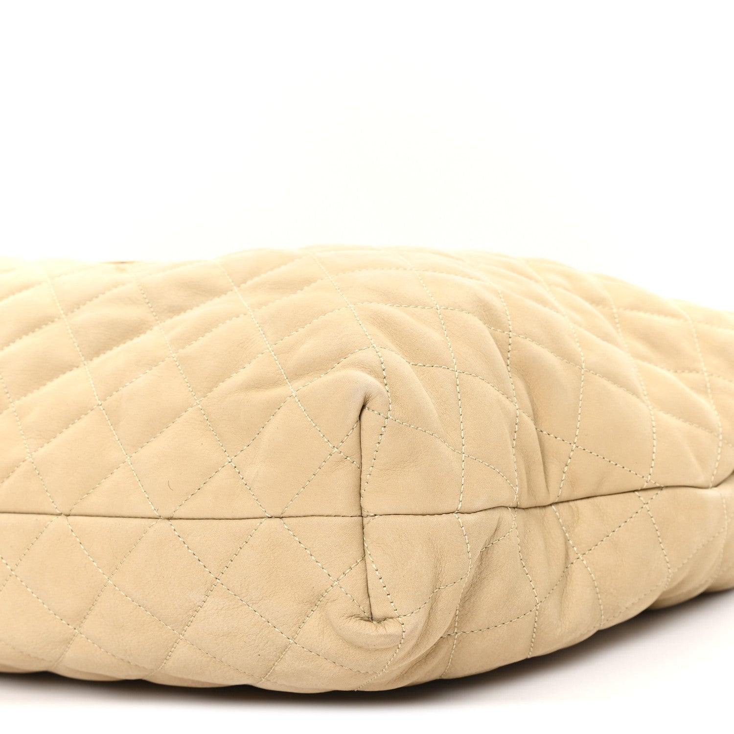 Nubuck Suede Quilted Maxi Icare Shopping Tote Safari Beige