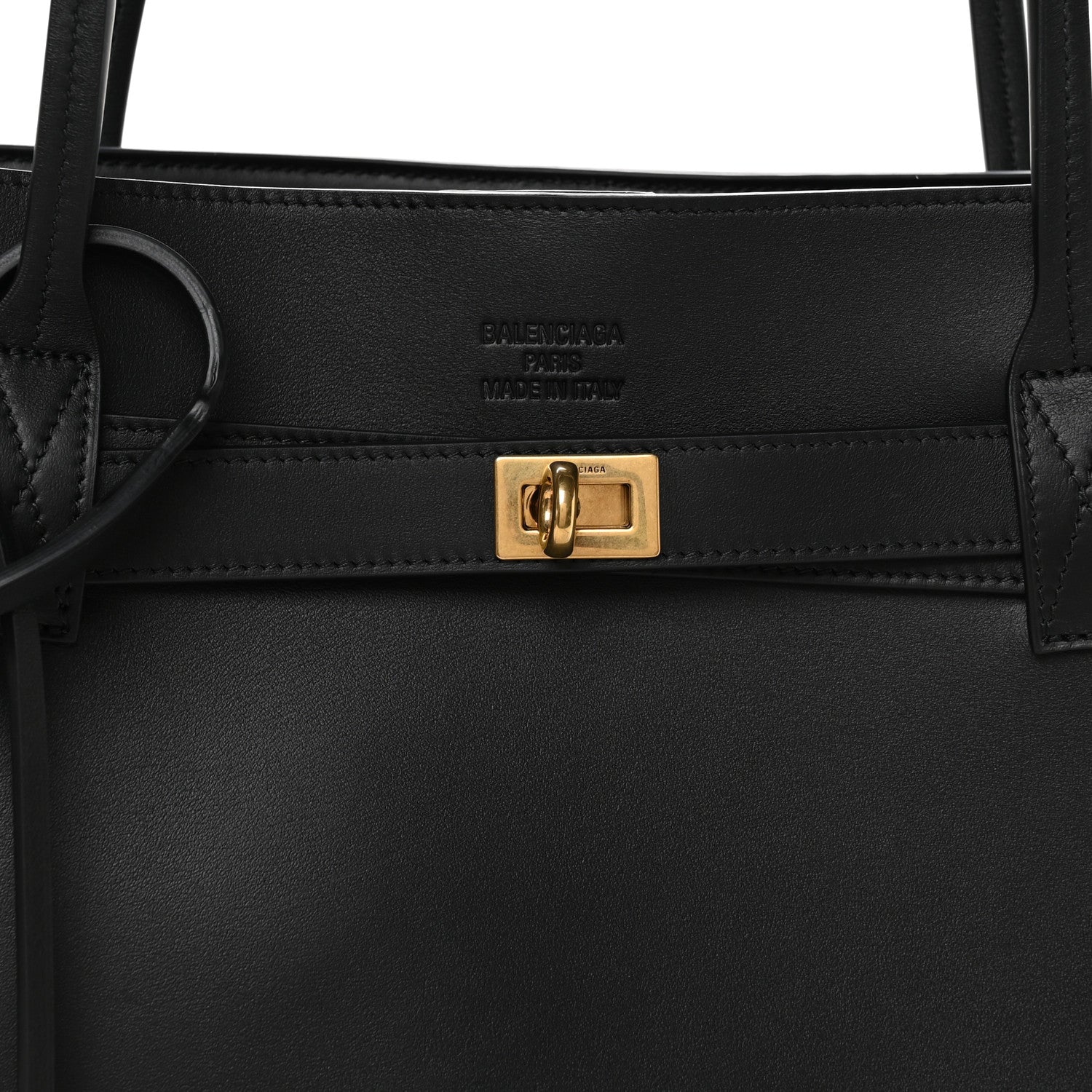Smooth Calfskin Medium Bel Tote Bag Black