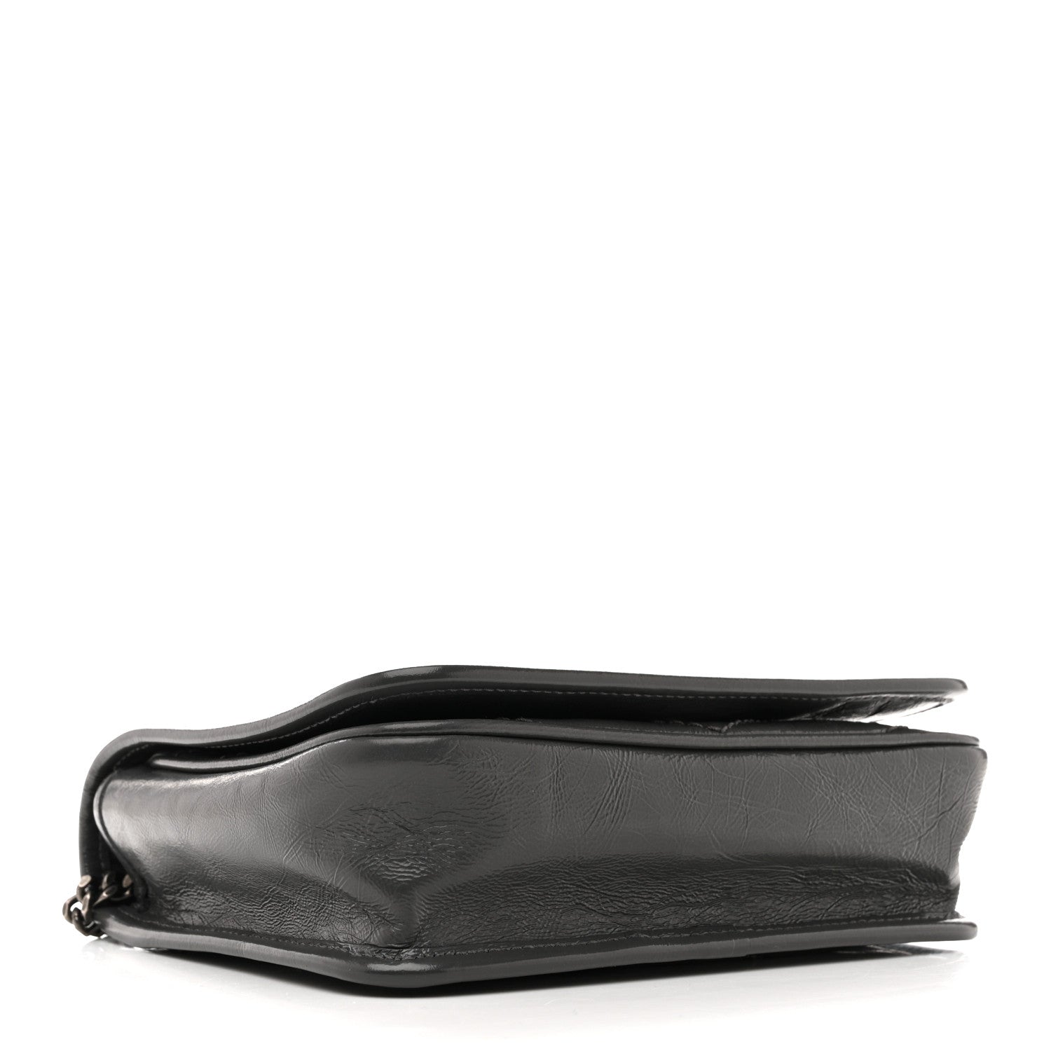 Crinkled Calfskin Matelasse Monogram Niki Chain Wallet Storm