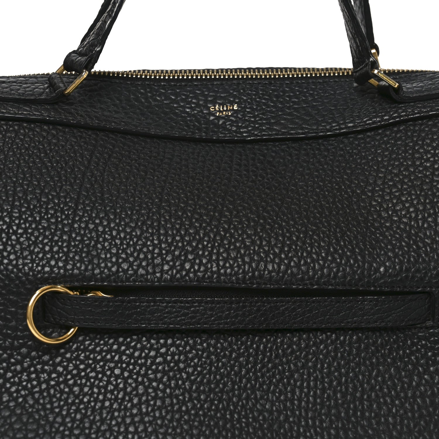 Bullhide Calfskin Medium Ring Bag Black