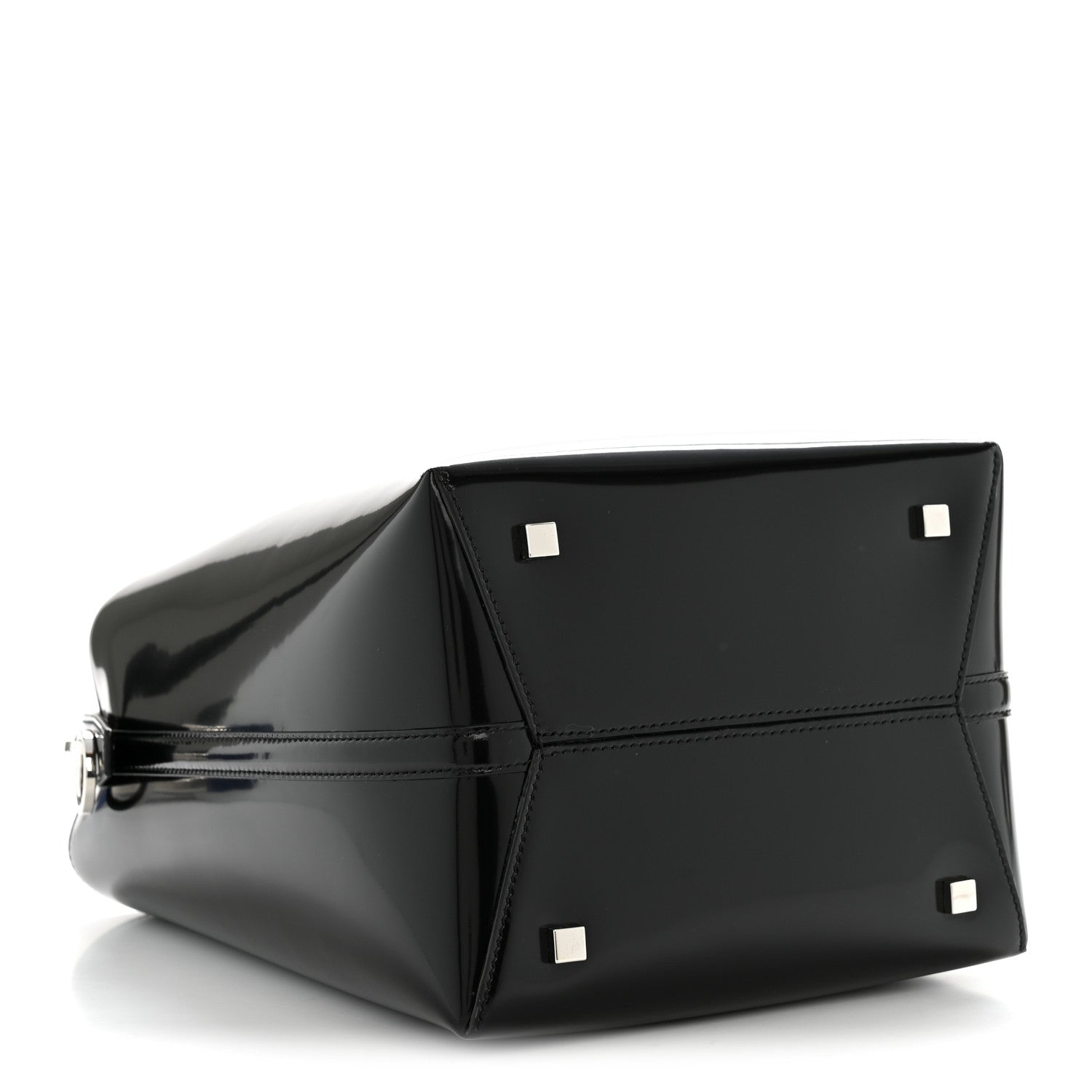 Patent Calfskin Le 37 Bucket Bag Black