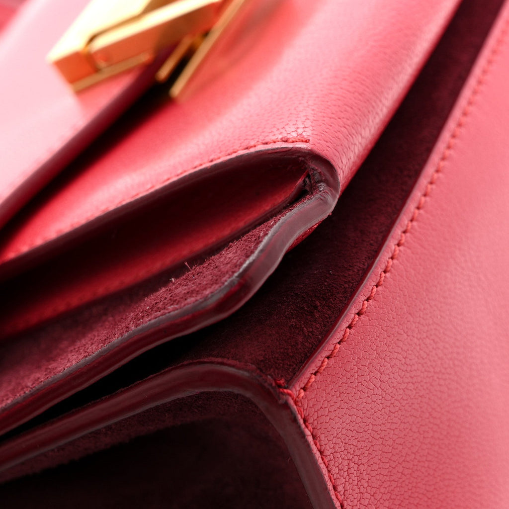 Goatskin Suede Small GV3 Shoulder Bag Pink Aubergine