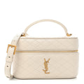 Lambskin Quilted Mini Gaby Vanity Case Crema Soft