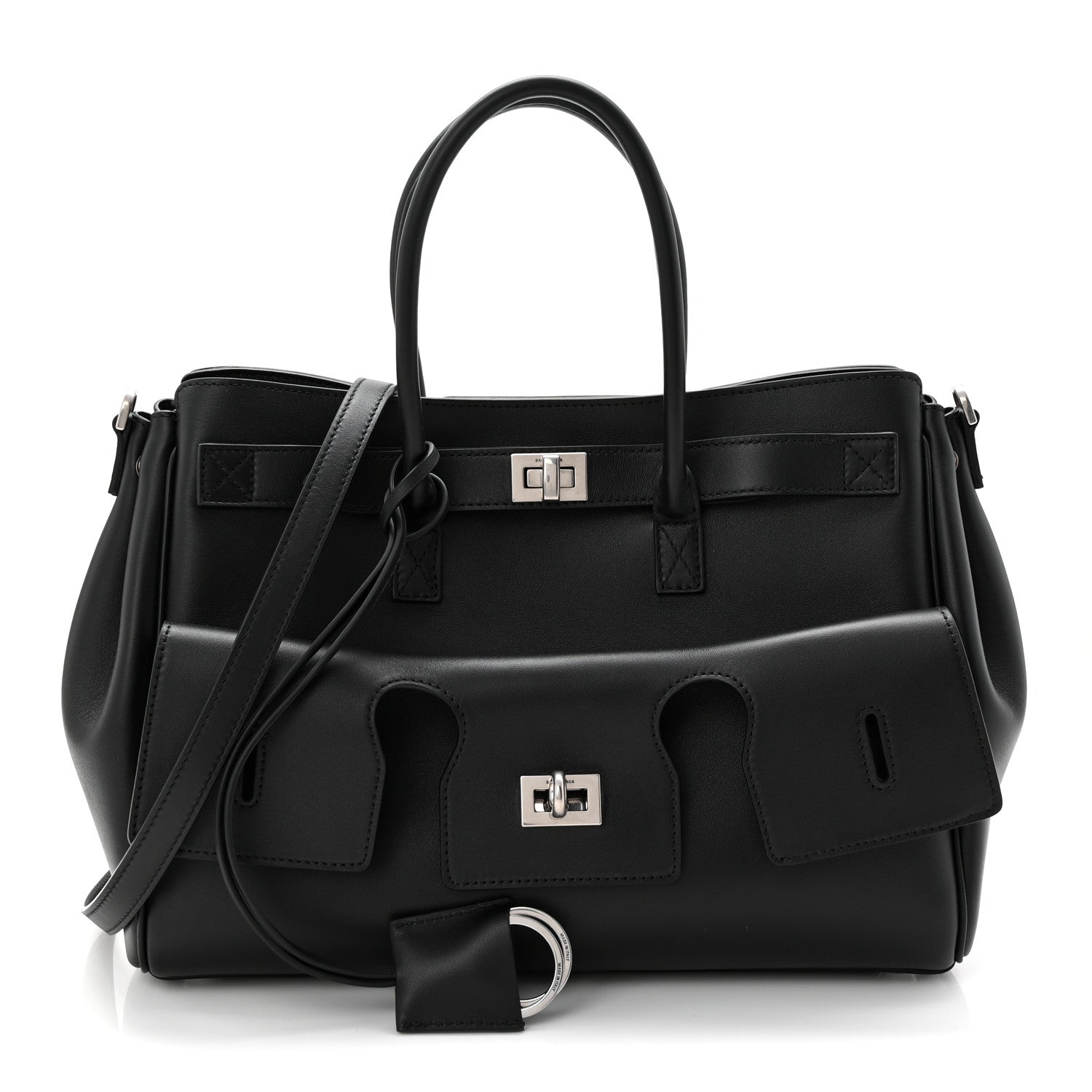 Smooth Calfskin Small Bel Air Carry All Bag Black