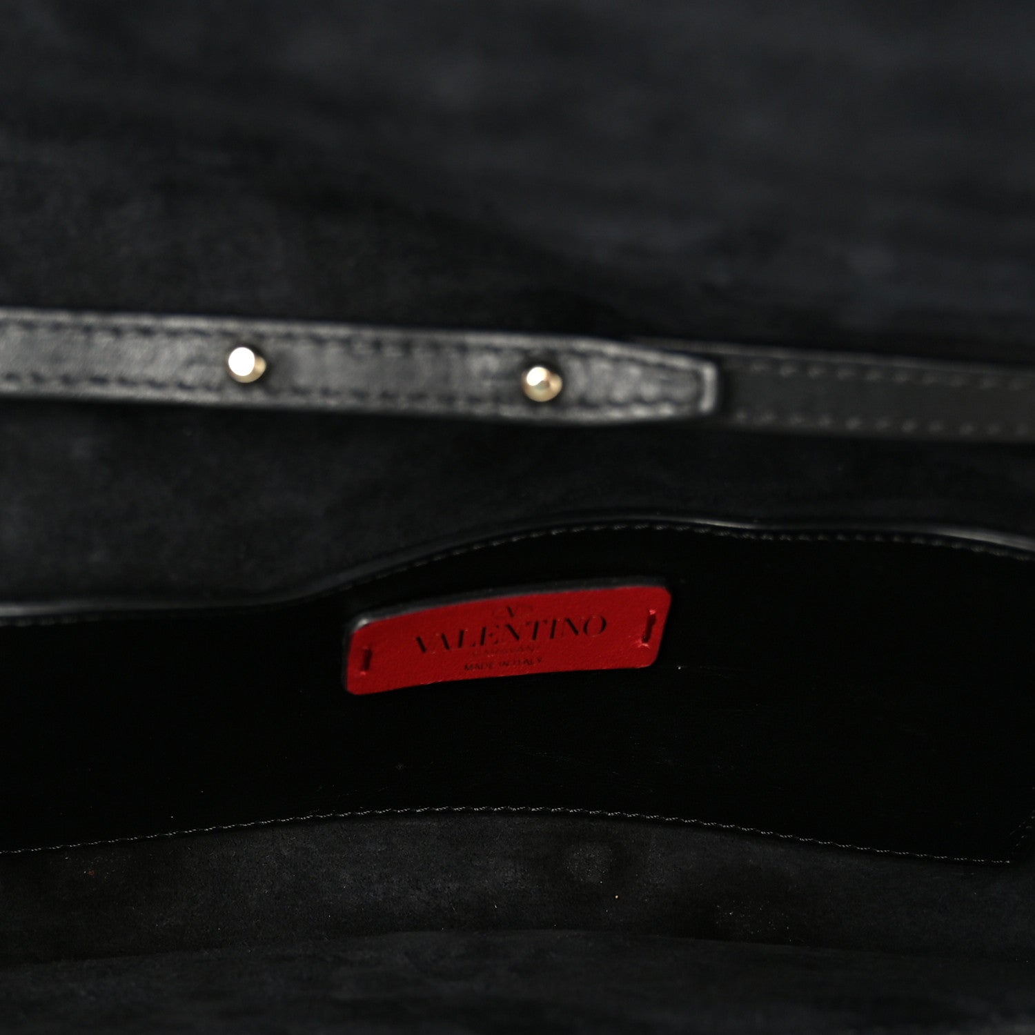 Vitello Rockstud All Over Demilune Shoulder Bag Black