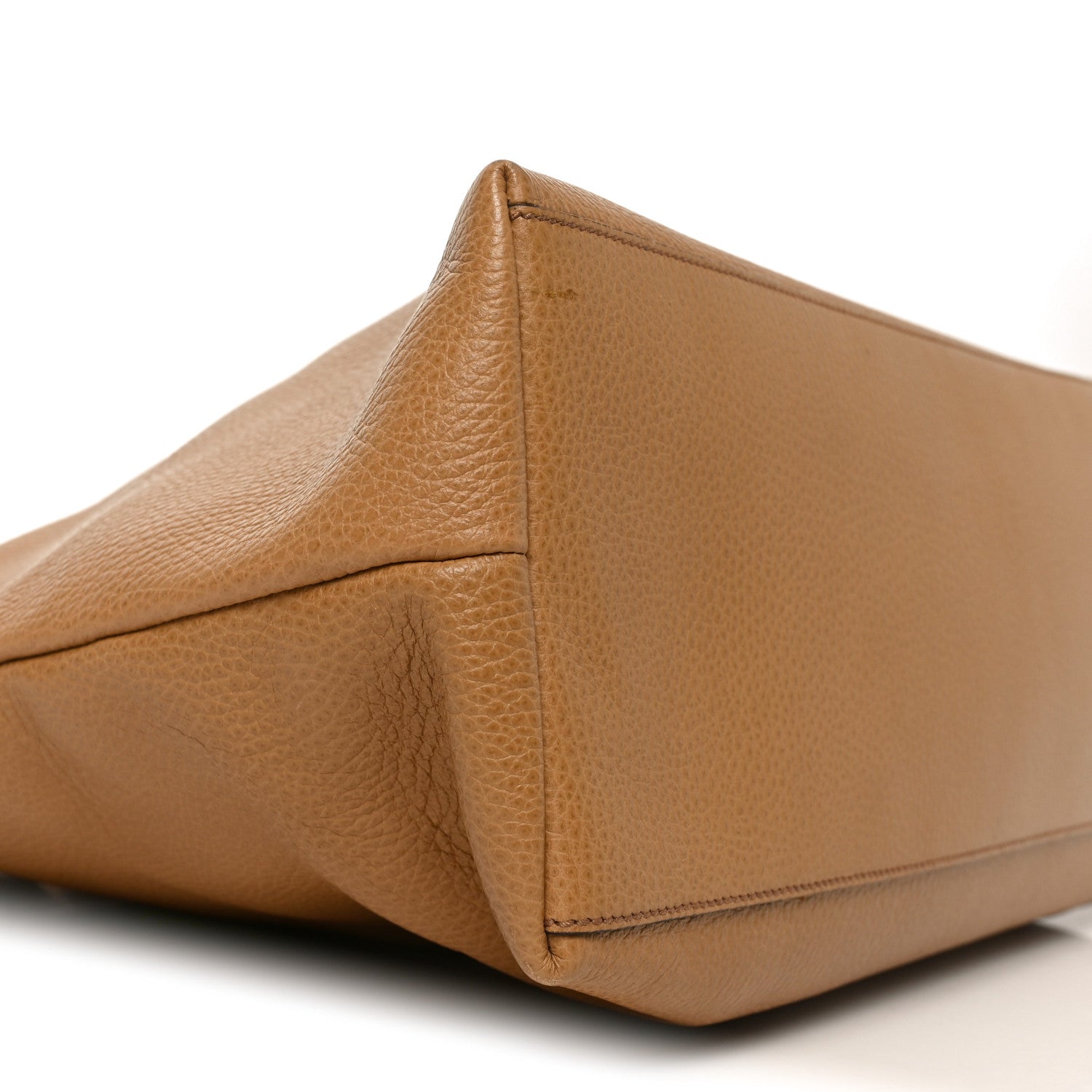 Calfskin Bamboo Tassel Top Handle Tote Whiskey