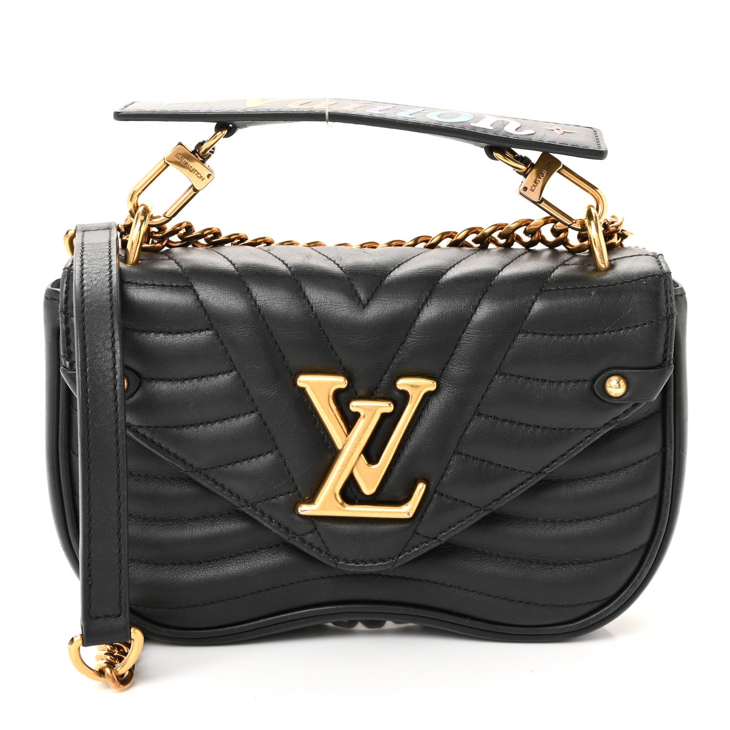 Calfskin New Wave Chain PM Black