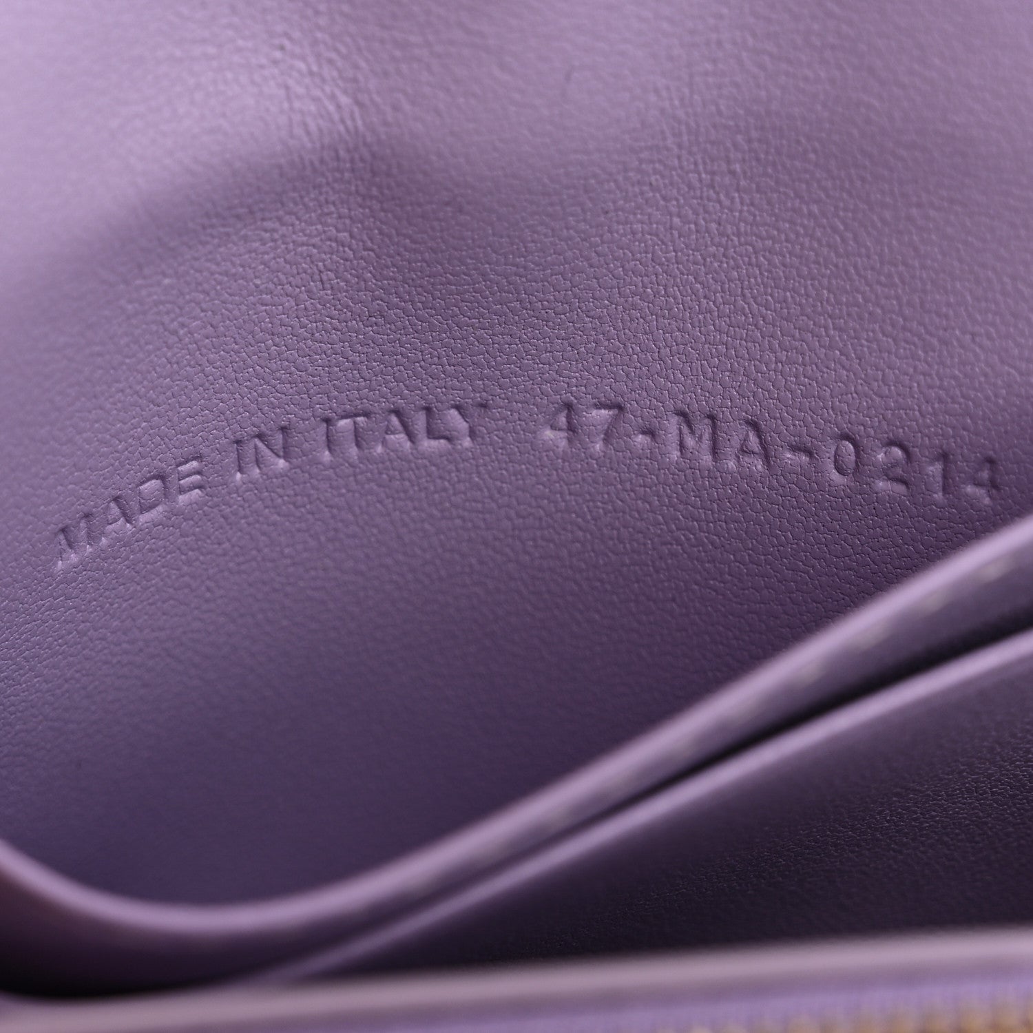 Lambskin Cannage Miss Dior Glycine Wallet Purple
