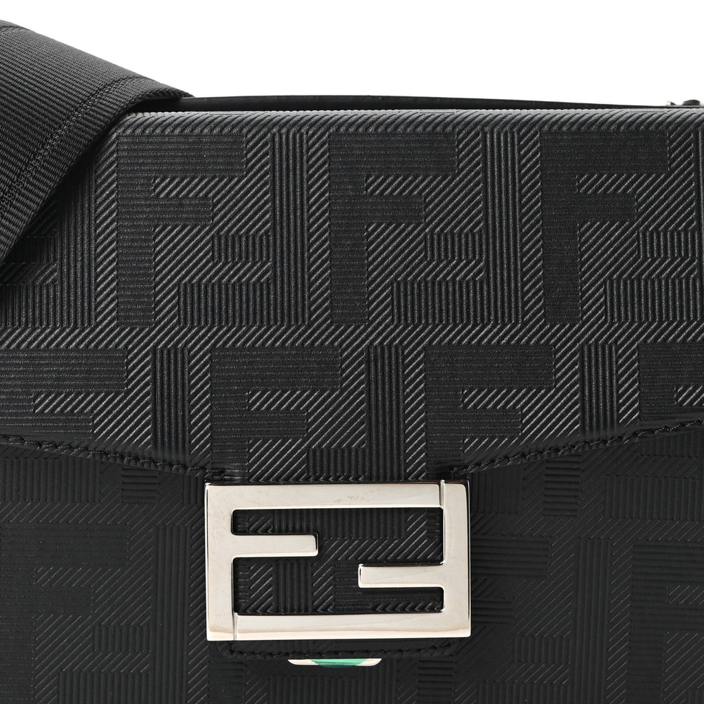Vitello King FF Lines Embossed Baguette Soft Trunk Black