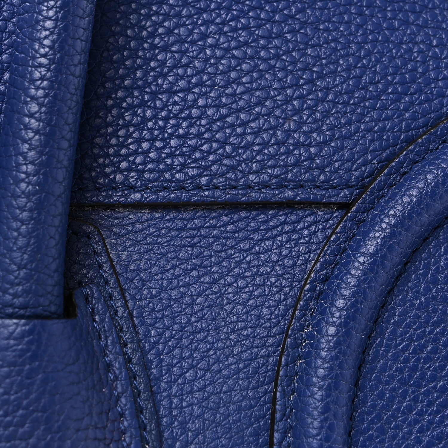 Drummed Calfskin Mini Luggage Indigo
