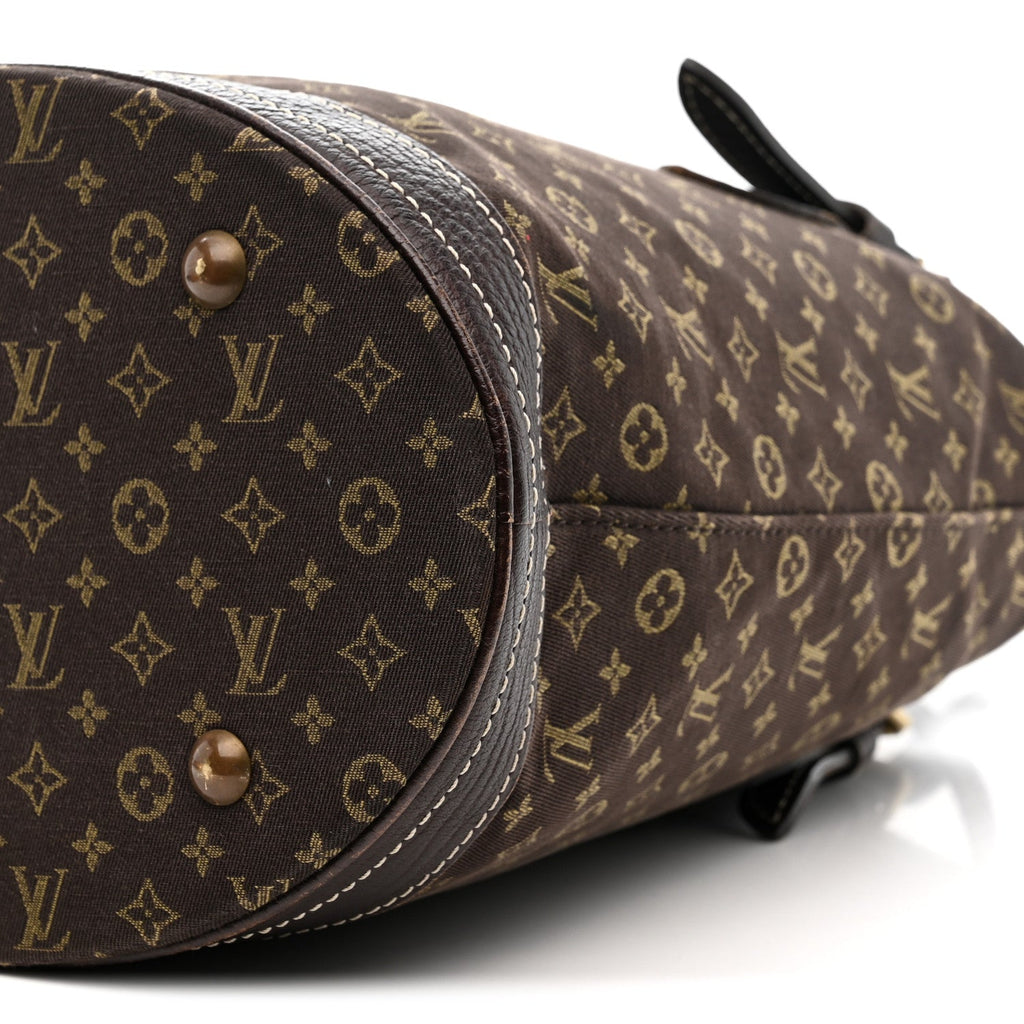 Mini Lin Monogram Bucket Bag Ebene