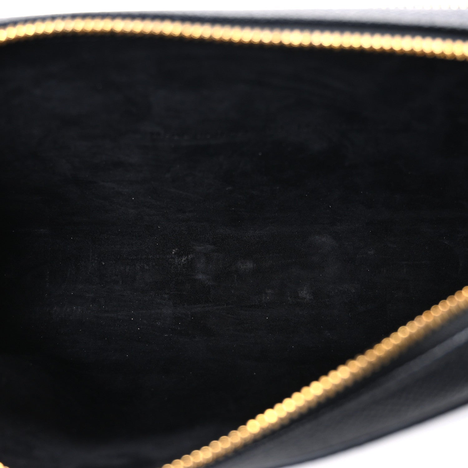 Grained Calfskin Caro Double Pouch Black