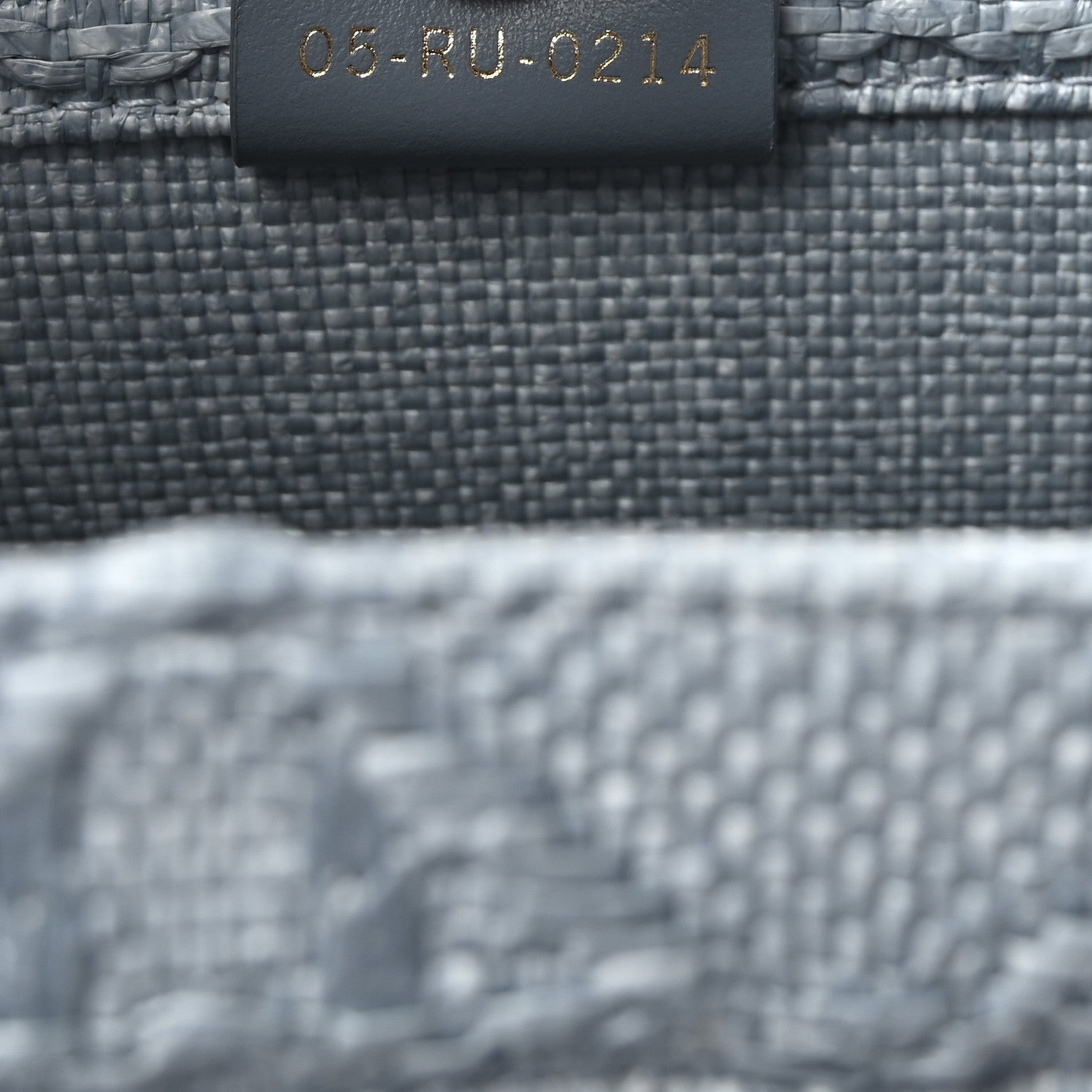 Raffia Cannage Medium Book Tote Blue