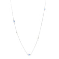 Sterling Silver Diamond Tanzanite Elsa Peretti Color By The Yard Sprinkle Necklace