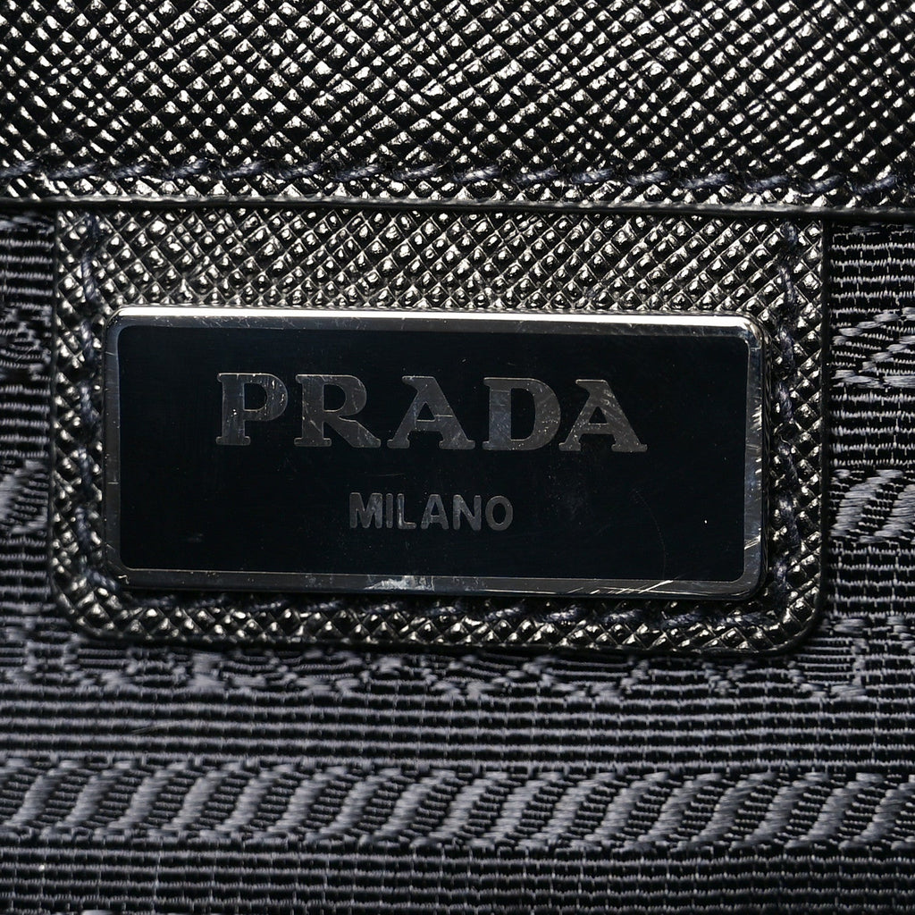 Saffiano Travel Extra Large Galleria Double Zip Tote Black