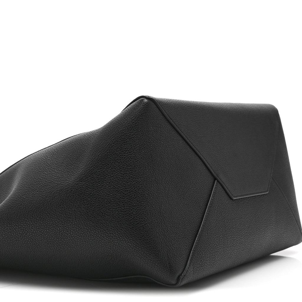 Soft Grained Calfskin Small Belt Cabas Phantom Black