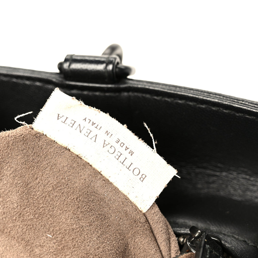Nappa Intrecciato Large Roma Tote Black