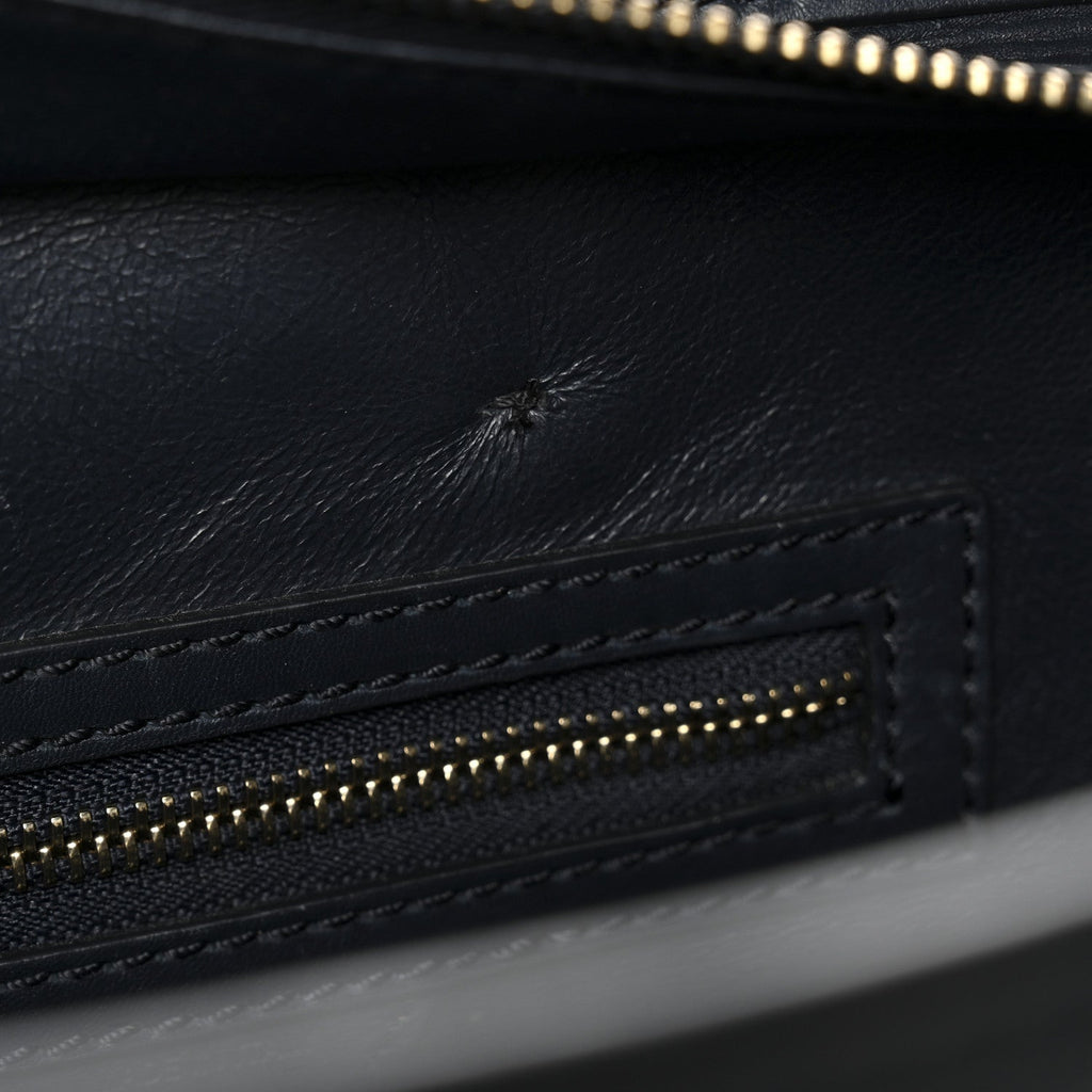 Smooth Calfskin Micro Luggage Navy Blue