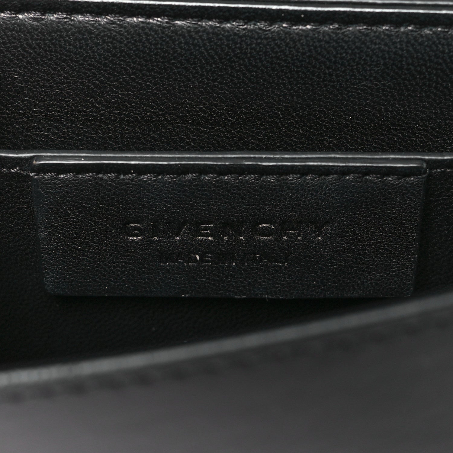 Calfskin Bow Cut Chain Wallet Black