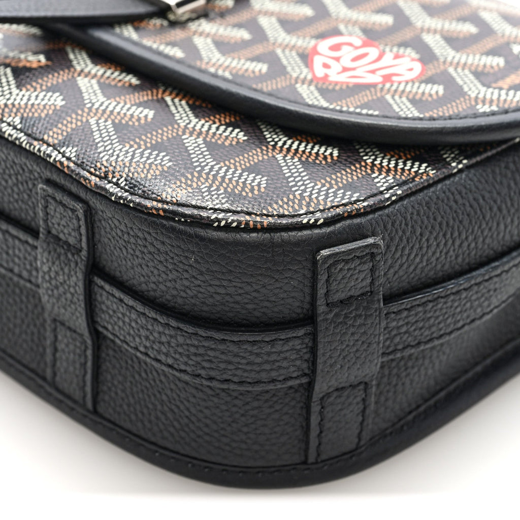Goyardine Coeur Belvedere II PM Messenger Bag Black