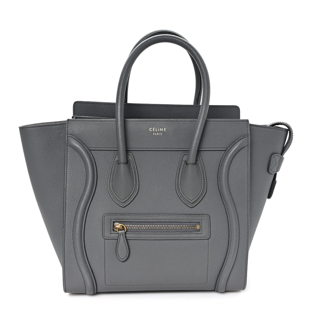 Baby Drummed Calfskin Micro Luggage Kohl