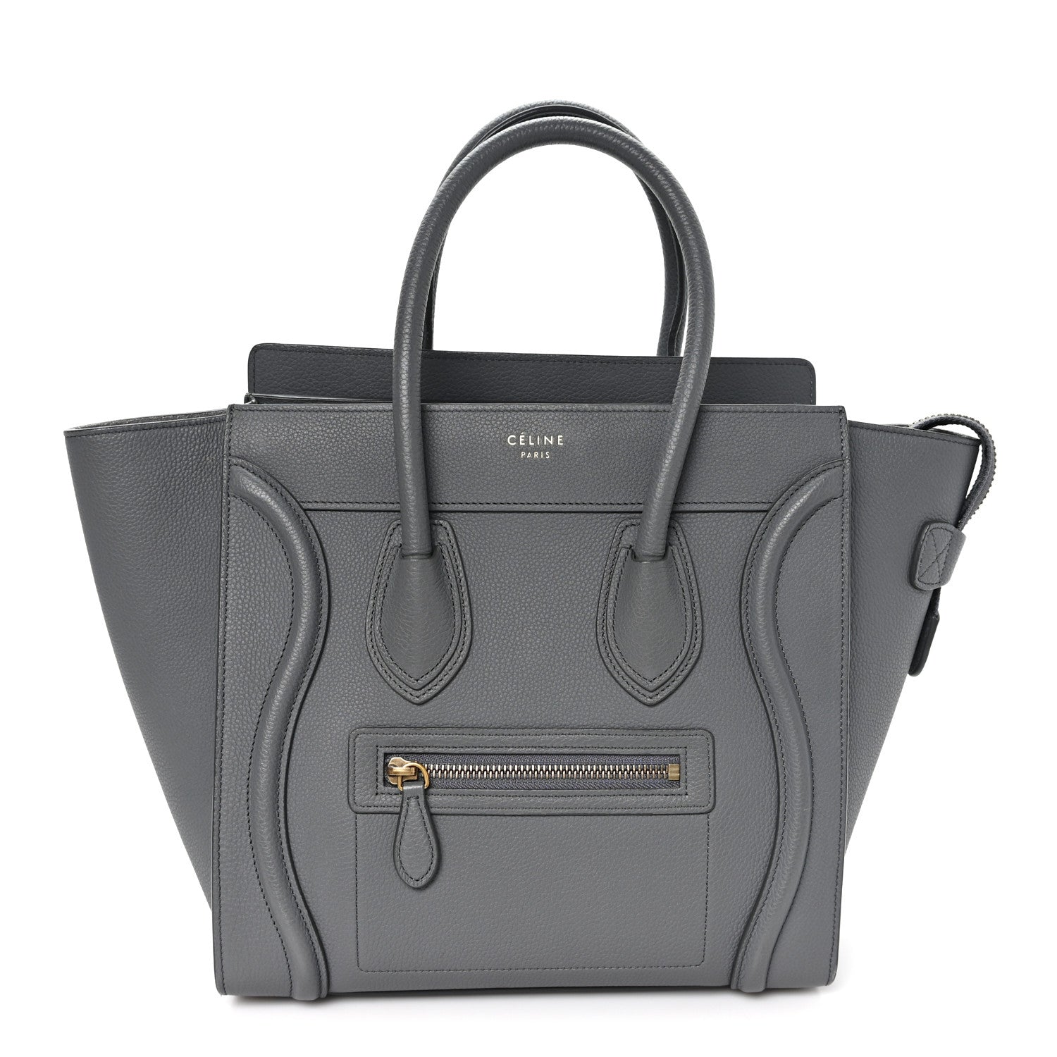 Baby Drummed Calfskin Micro Luggage Kohl