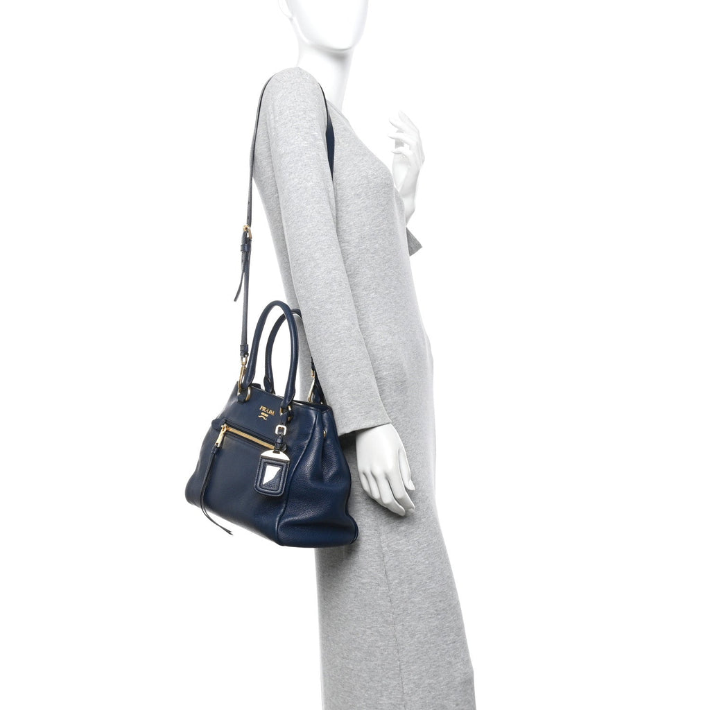 Vitello Phenix Shopping Satchel Baltico