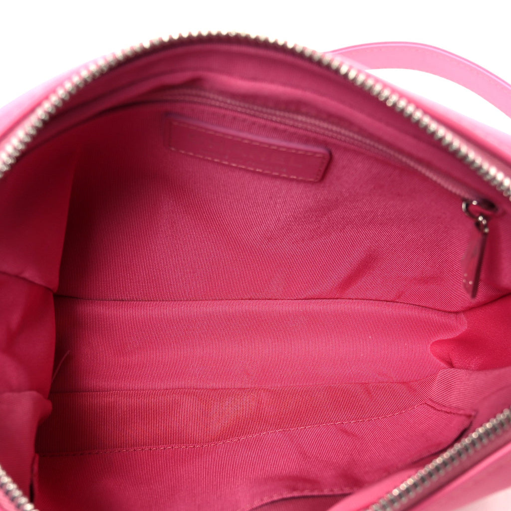 Lambskin Chevron Quilted Small Promenade Camera Case Pink