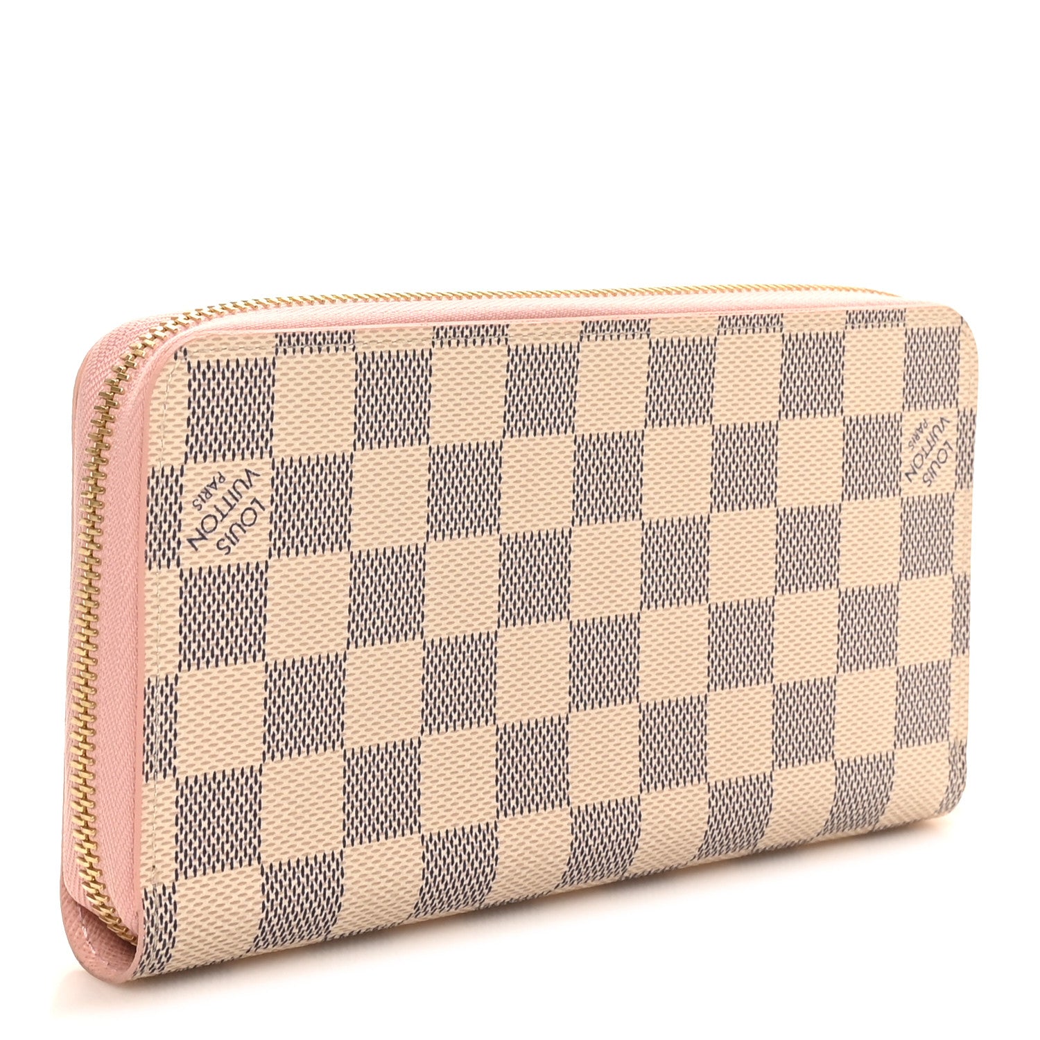 Damier Azur Zippy Wallet Rose Ballerine