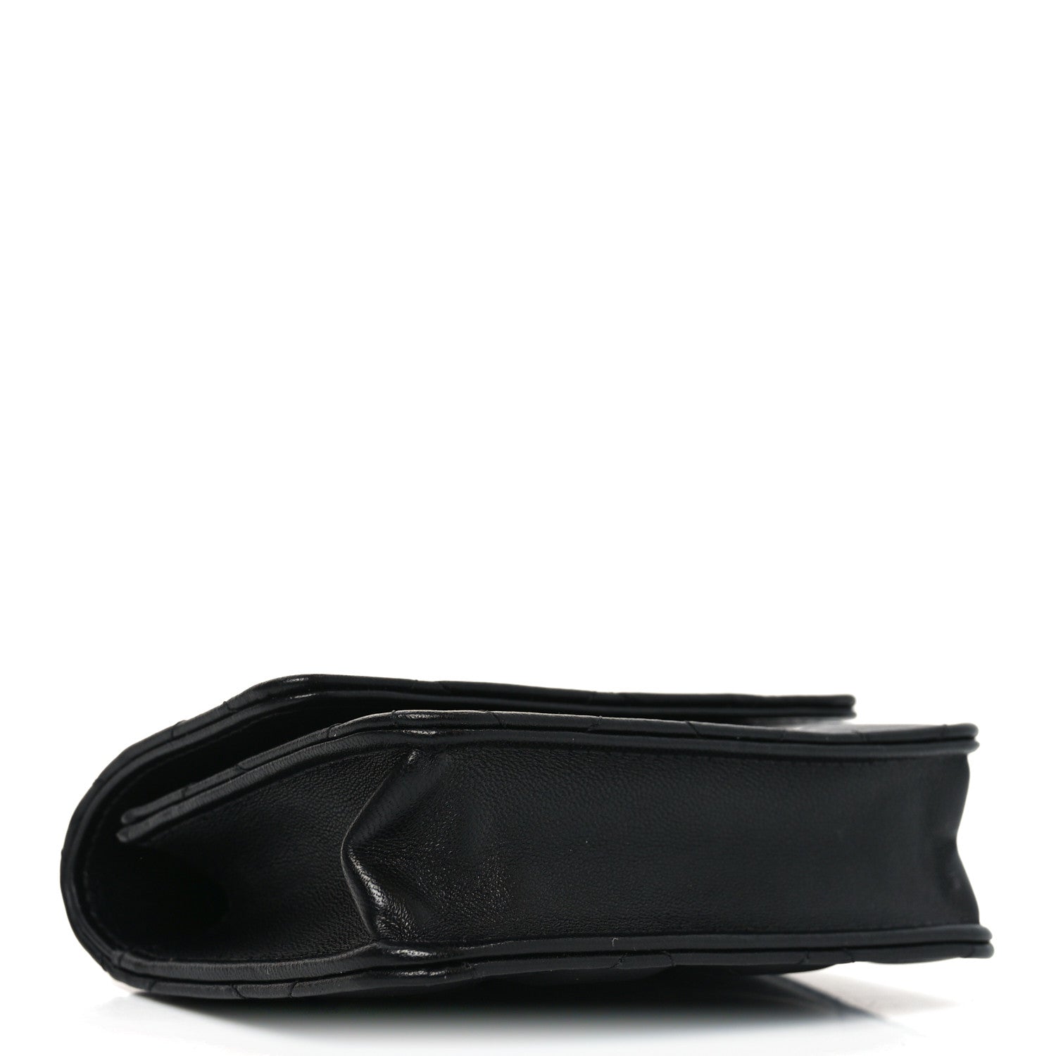 Lambskin Quilted CC Hook  Holder Black