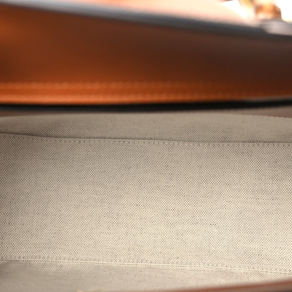 Calfskin Web Small Diana Tote Bag Cuir Yellow Fluo