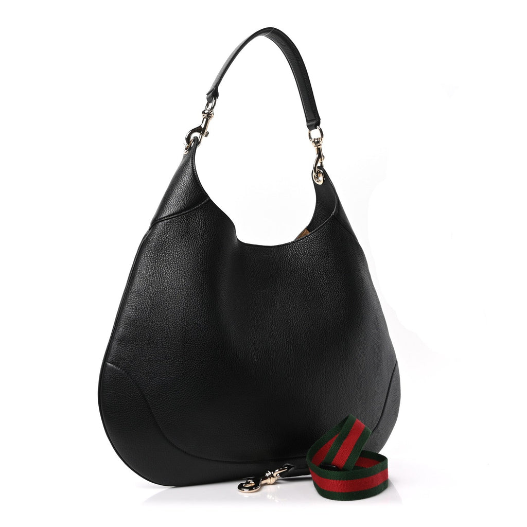 Soft Grained Calfskin Maxi B Hobo Black