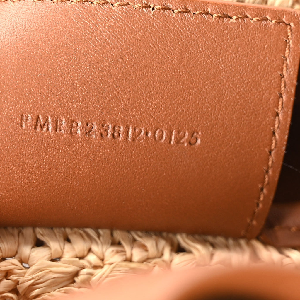 Raffia Calfskin Le 5 A 7 Small Hobo Natural Brick