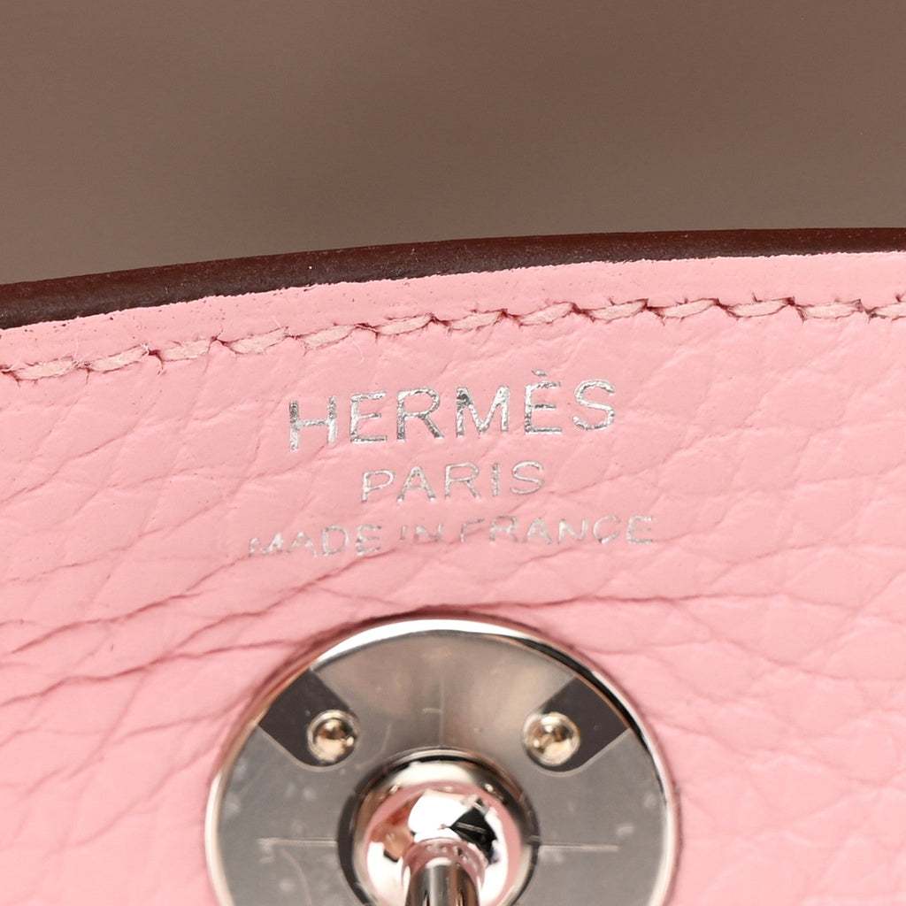 Taurillon Clemence Verso Mini Lindy 20 Rose Sakura Gris Perle