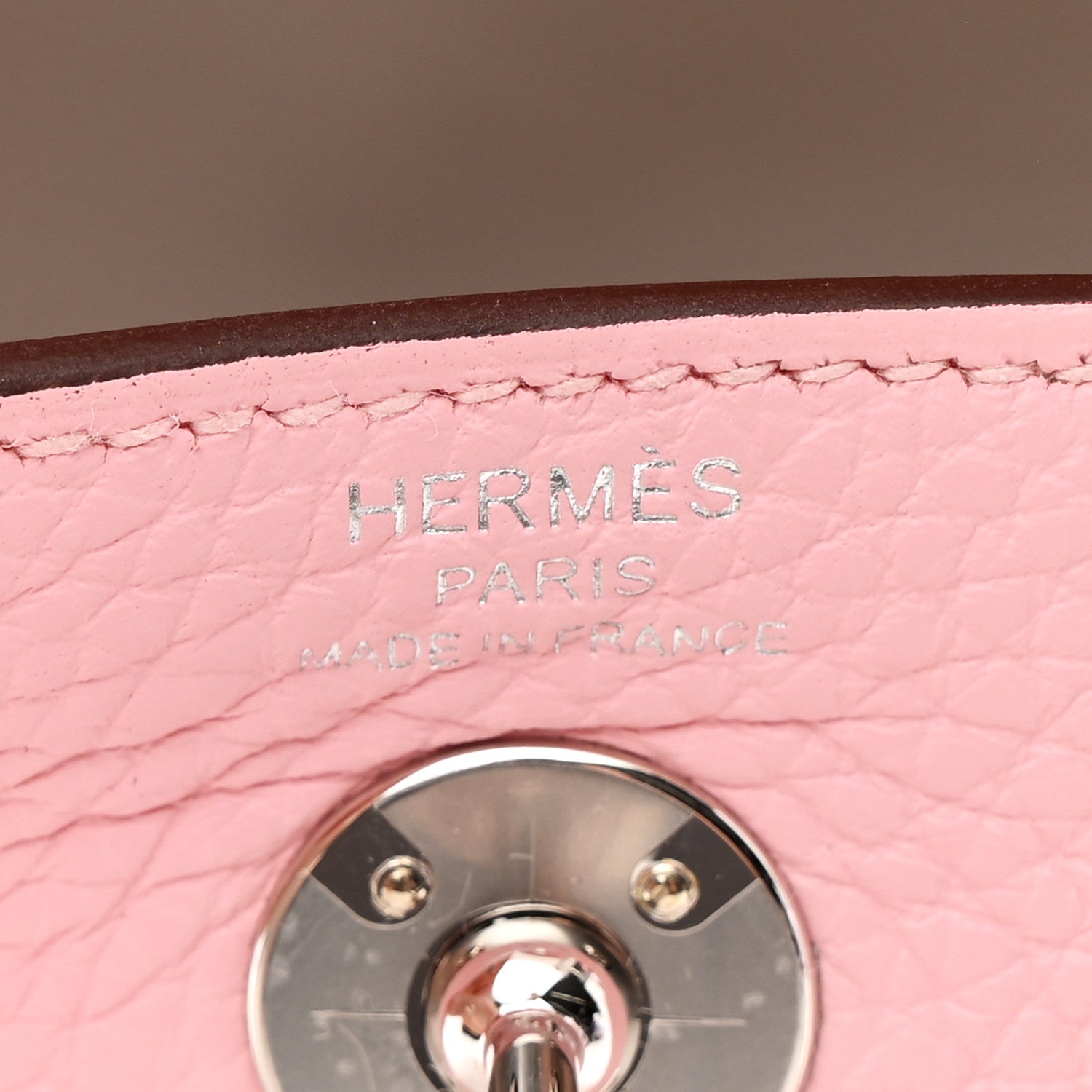 Taurillon Clemence Verso Mini Lindy 20 Rose Sakura Gris Perle