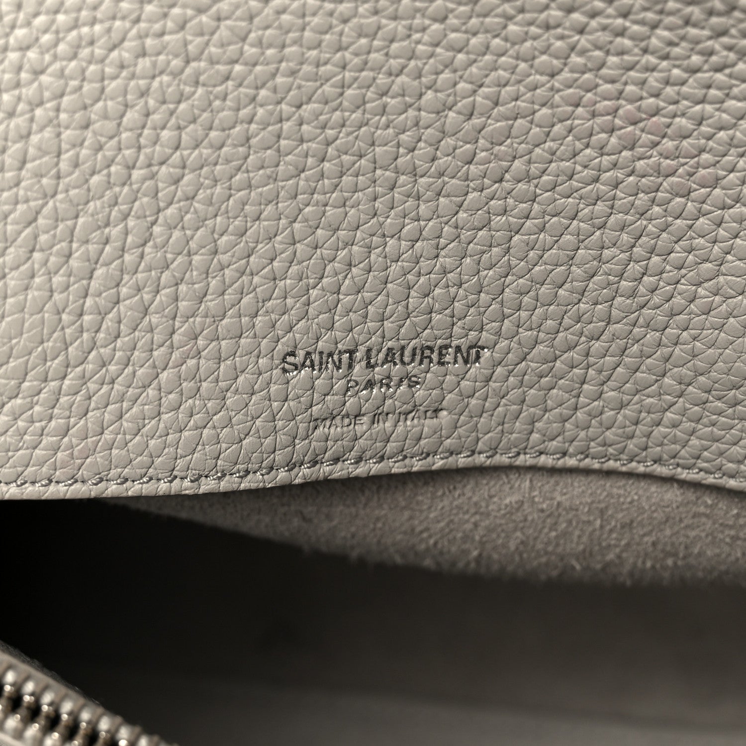 Grained Calfskin Small Supple Sac De Jour Grey