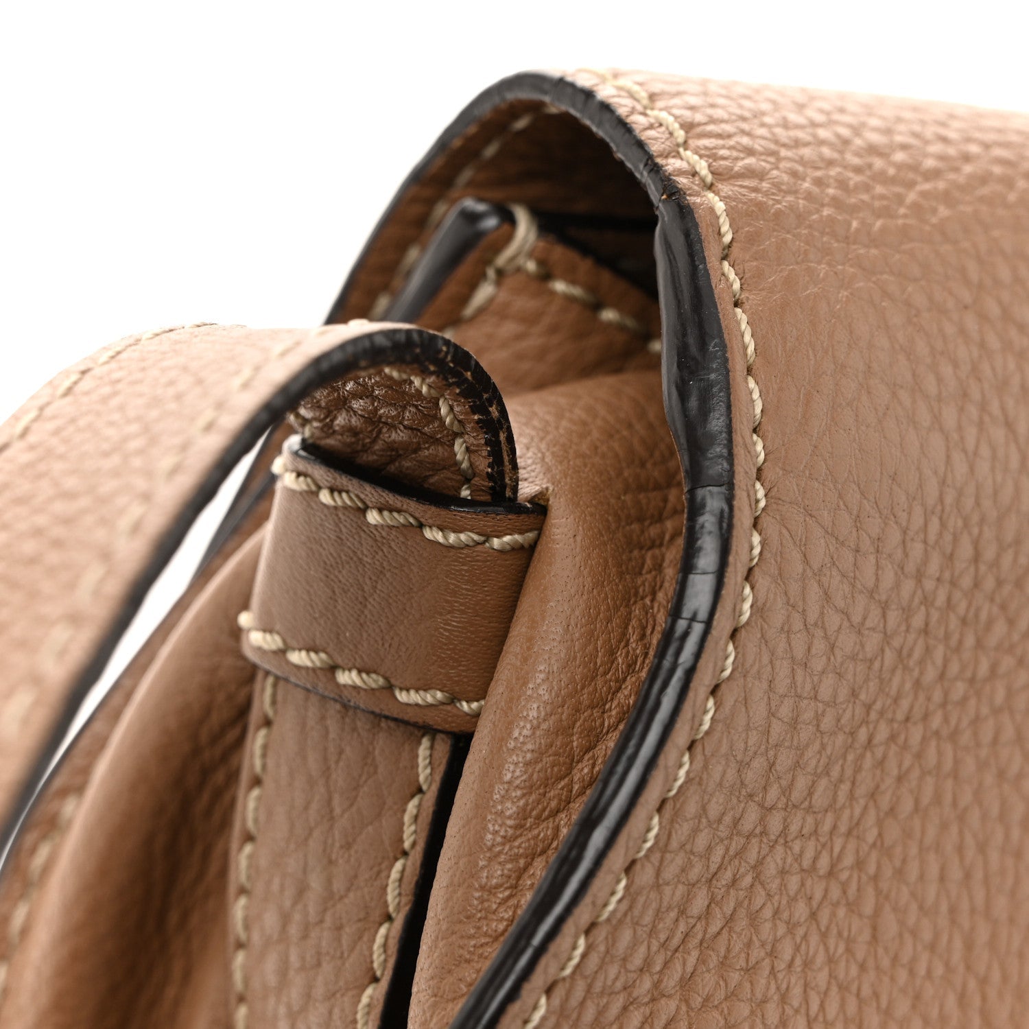 Calfskin Mini Marcie Round Crossbody Bag Nut