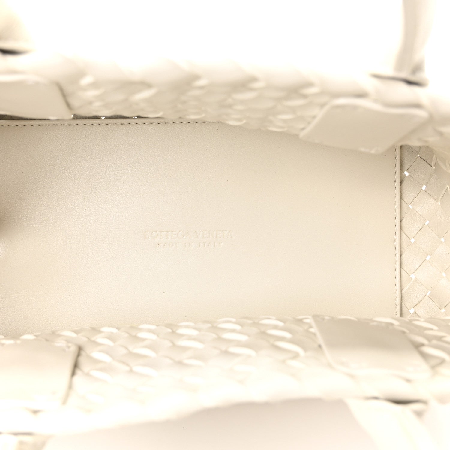 Nappa Intrecciato Mini Cabat White
