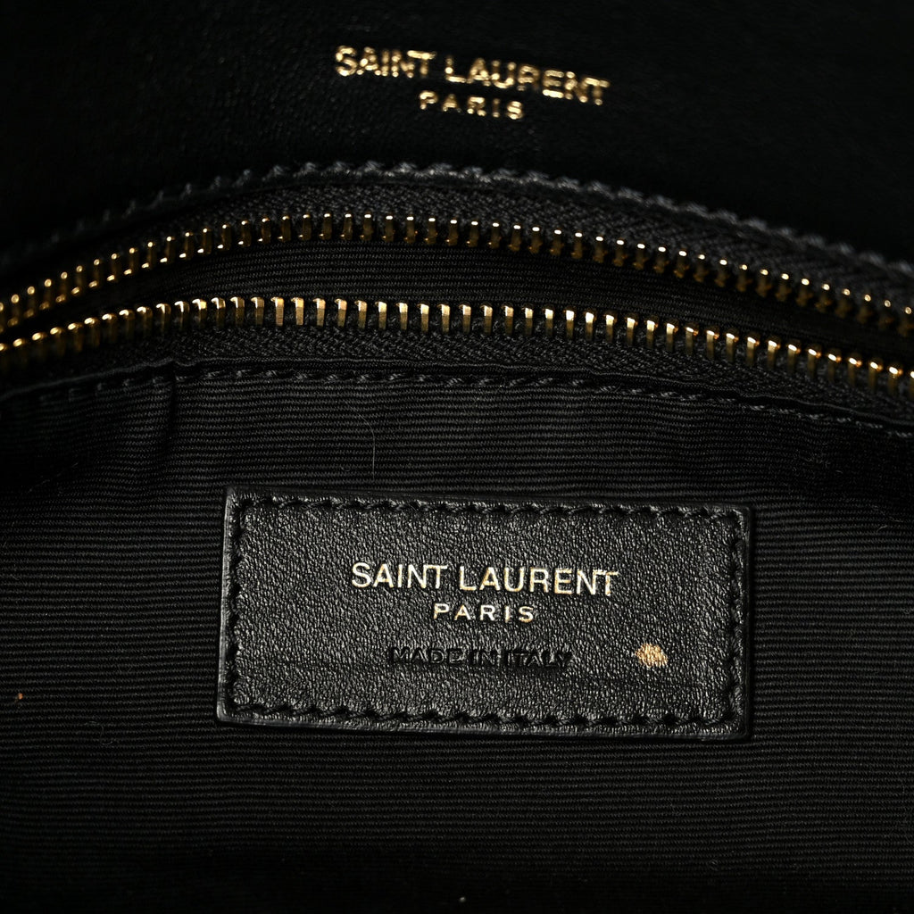 Plunged Lambskin Calypso Black