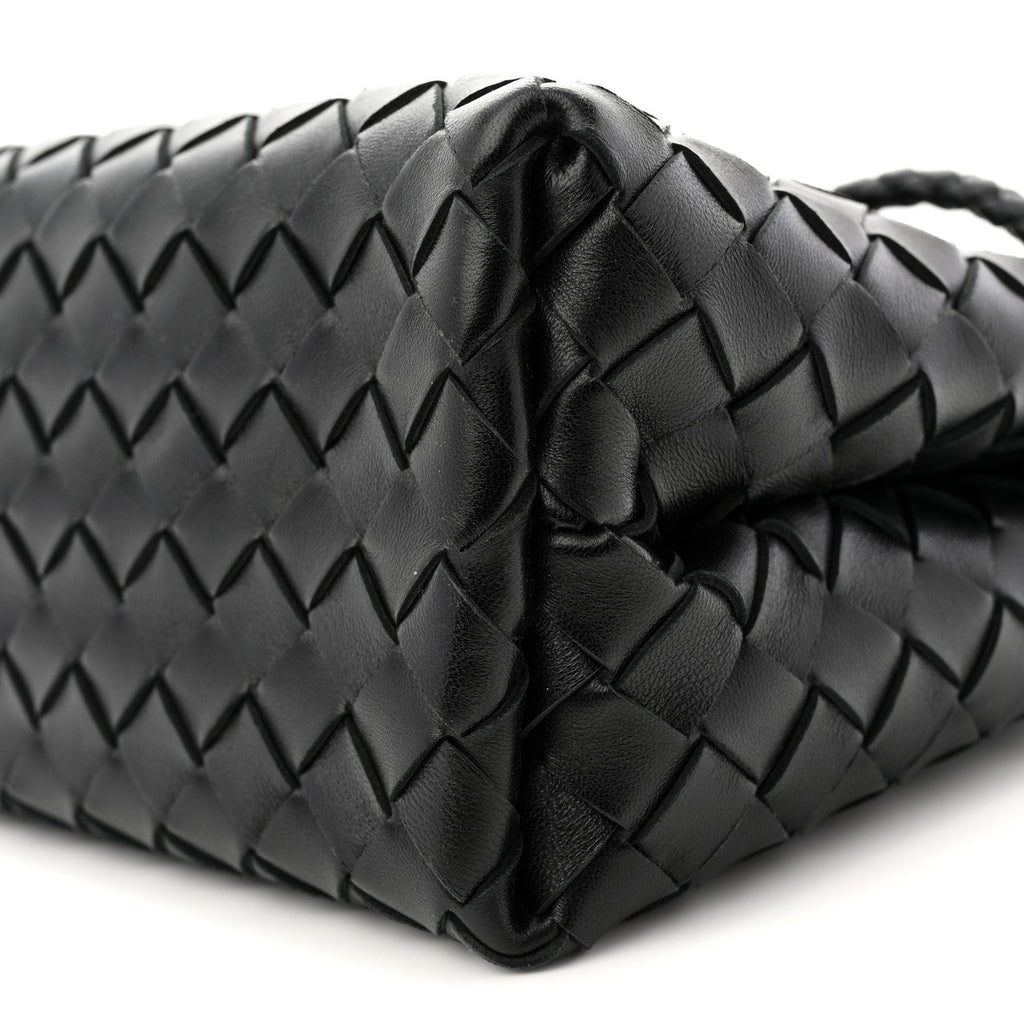 Nappa Intrecciato Small Andiamo Shoulder Bag Black