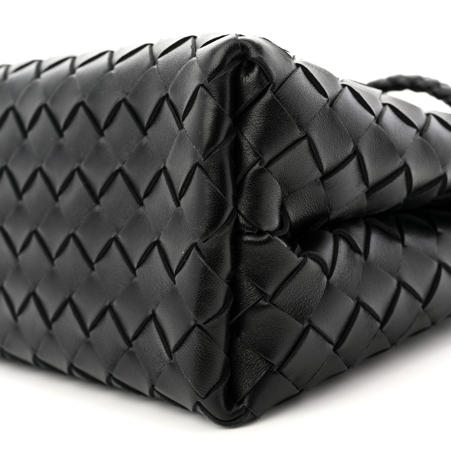 Nappa Intrecciato Small Andiamo Shoulder Bag Black