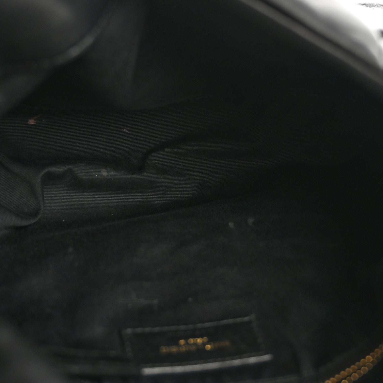 Lambskin Quilted Small Loulou Puffer Monogram Chain Satchel Black