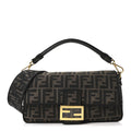 Fabric Jacquard FF 1974 Medium Baguette Tobacco Moro Black