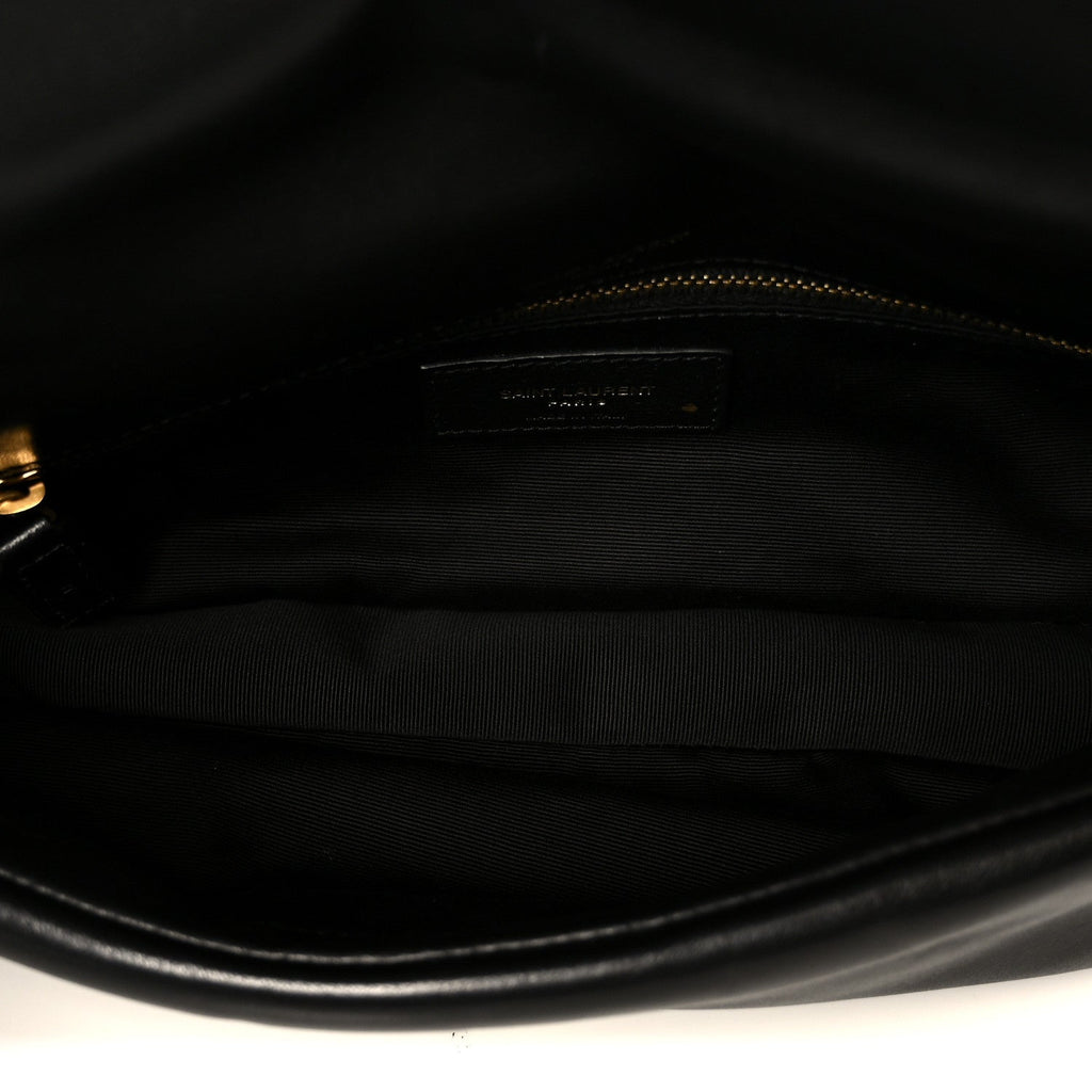 Plunged Lambskin Calypso Black