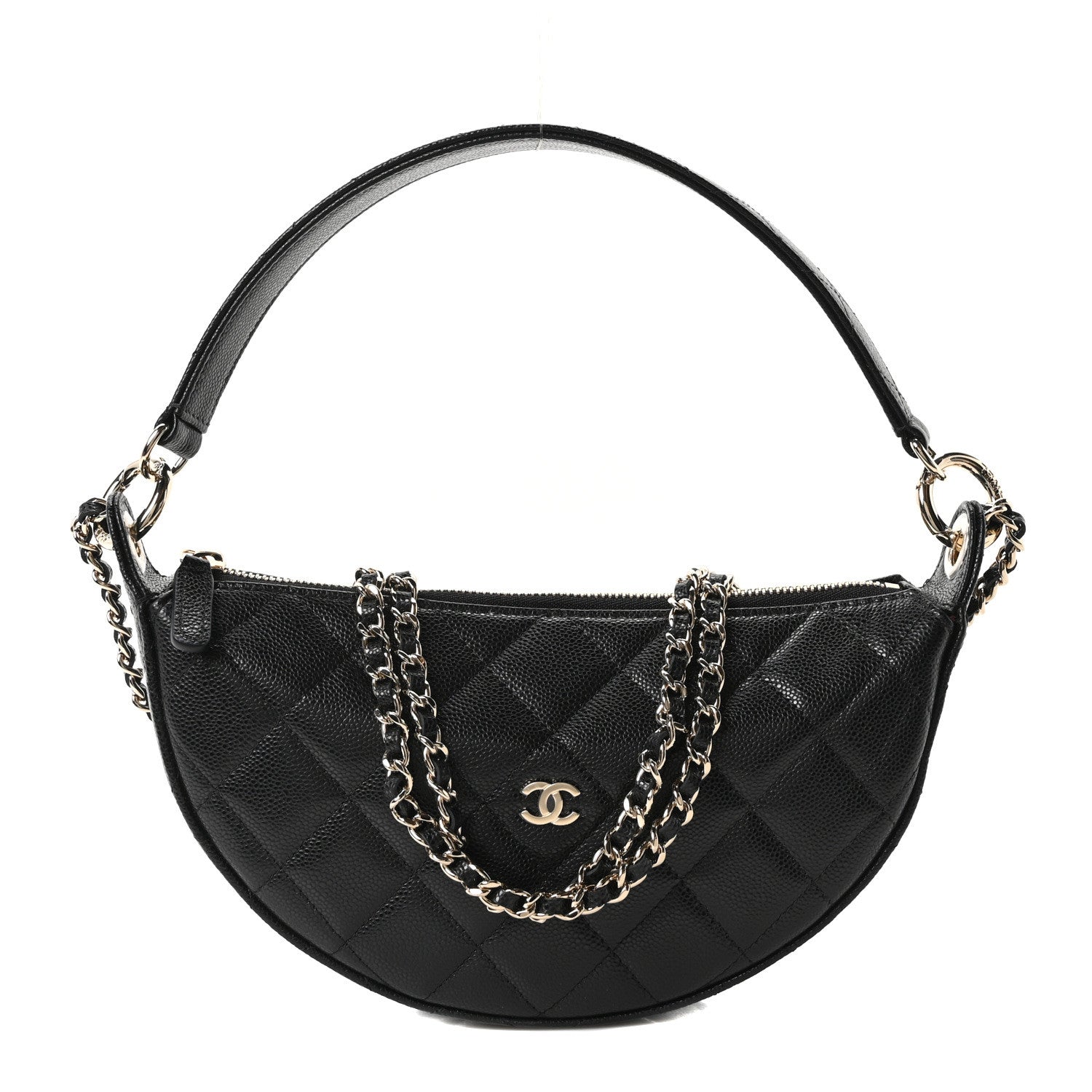 Caviar Quilted Other Shape With Chain Black