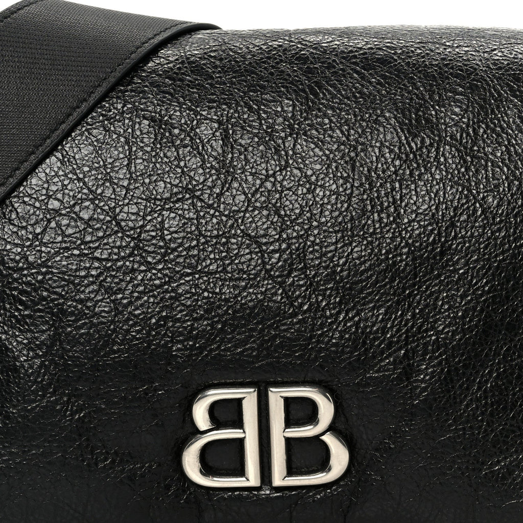 Arena Calfskin Small Monaco Flap Bag Black