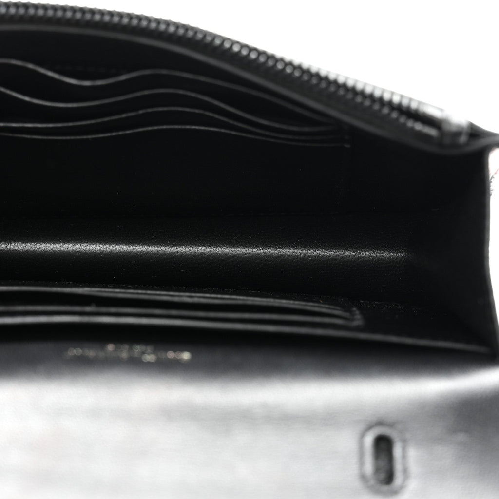 Ayers Monogram Toy Kate Strap Wallet Black Red
